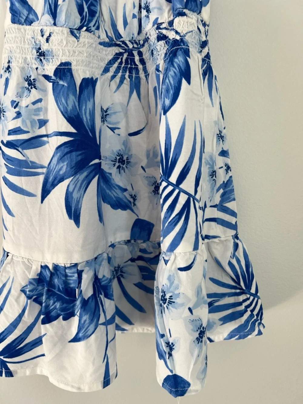 The Children's Place White & Blue Tropical Floral Sundress Size 4T - Picture 4 of 13